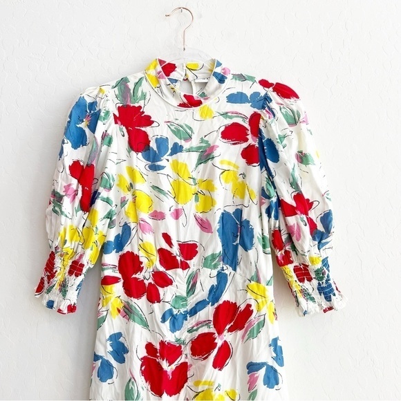 RIXO For Target Women's Floral Cascade Midi Dress Colorful Mock Neck 0 - Picture 3 of 9